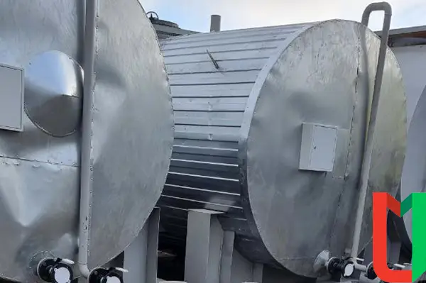 Вертикальный резервуар РВС-500 двустенный (с защитной стенкой) для хранения пищевых продуктов ГОСТ 31385-2016 со стационарной крышей с понтоном
